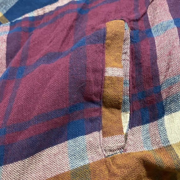 Cato Plaid Flannel Cover Up/Cardigan With Pockets - Picture 5 of 8